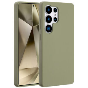 Accezz skysto silikono dėklas su MagSafe, skirtas Samsung Galaxy S25 Ultra – Cooper Green