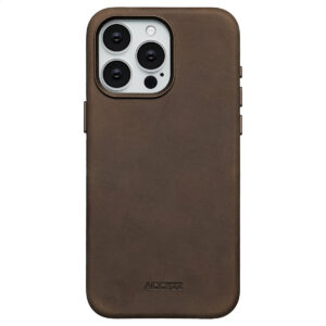 Accezz vintažinis odinis „Magsafe“ nugarėlės dėklas, skirtas iPhone 15 Pro Max – Rustic Brown