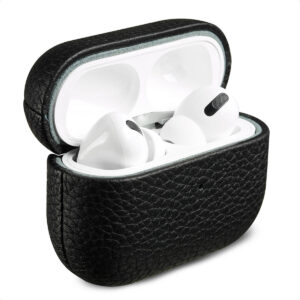Accezz natūralios odos dėklas, skirtas AirPods Pro 2 - juodas