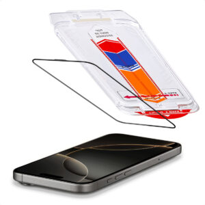 Accezz grūdinto stiklo ekrano apsauga + aplikatorius, skirtas iPhone 16 Pro