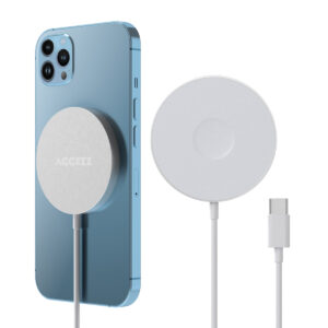 Accezz belaidis įkroviklis USB-C - MagSafe belaidis įkroviklis - 1 metras - Baltas