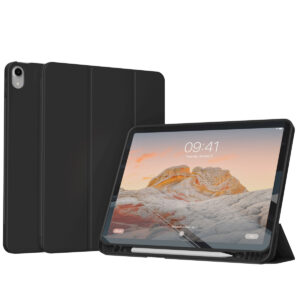 Accezz išmanusis silikoninis atverčiamas dėklas, skirtas iPad 11 (2025) 11 colių A16 / iPad 10 (2022) 10.9 colio - Juodas