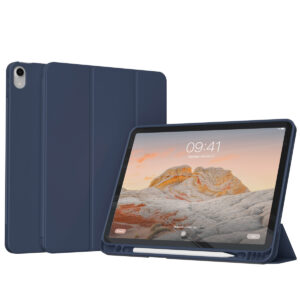 Accezz išmanusis atverčiamas silikoninis dėklas, skirtas iPad Air 11 colių (2026) M4 / (2025) M3 / (2024) M2 / Air 5 (2022) / Air 4 (2020) – tamsiai mėlynas