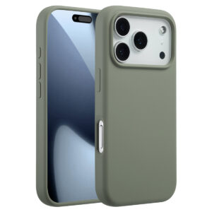 Accezz skysto silikono dėklas su MagSafe, skirtas iPhone 17 Pro – vario žalumo