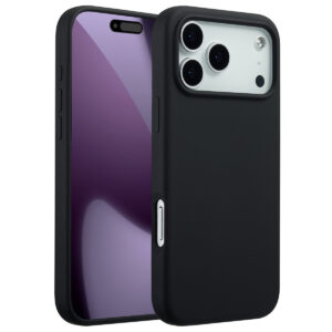 Accezz skysto silikono dėklas su MagSafe, skirtas iPhone 17 Pro Max – Juodas