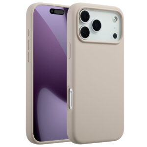 Accezz skysto silikono dėklas su MagSafe, skirtas iPhone 17 Pro Max – Stone