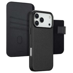Accezz 2-in-1 odinis atverčiamas dėklas su MagSafe, skirtas iPhone 17 Pro Max – Onyx Black