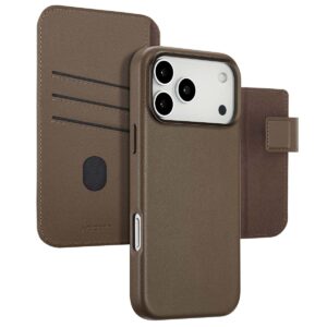 Accezz 2-in-1 odinis atverčiamas dėklas su MagSafe, skirtas iPhone 17 Pro Max – kavos ruda