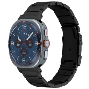 Accezz matinis titano plieno dirželis, skirtas Samsung Galaxy Watch Ultra 2 (2026) / Ultra (2024/2025) – juodas