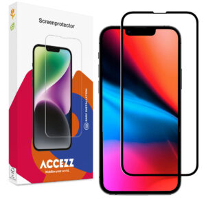 Accezz Full Cover grūdinto stiklo ekrano apsauga, skirta iPhone 13 Pro Max / 14 Plus