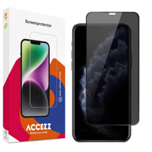 Accezz privatumą užtikrinantis grūdinto stiklo ekrano apsauginis stiklas, skirtas iPhone 11 Pro / Xs / X