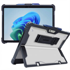 Accezz tvirtas dėklas su stovu, skirtas Microsoft Surface Pro 9 / Pro 10 / Pro 11 / Pro 12 – 13 colių – juodas