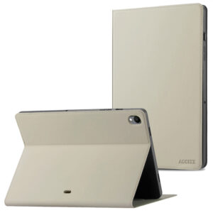 Accezz Classic atverčiamas dėklas, skirtas Samsung Galaxy Tab S11 - pilkšvai smėlinės spalvos