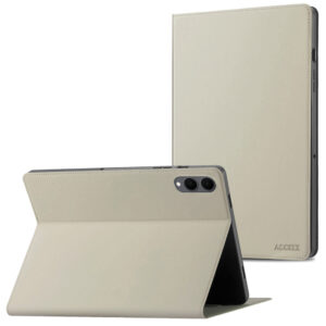 Accezz Classic atverčiamas dėklas, skirtas Samsung Galaxy Tab S11 Ultra – pilkšvai smėlinė (greige)