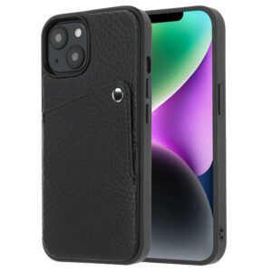 Selencia Riva nugarėlė su kortelių dėklu, skirta iPhone 14 / 13 – Juoda