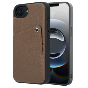 Selencia Riva nugarėlė su kortelių dėklu, skirta iPhone 17e / 16e – Mocha Brown