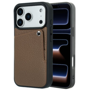 Selencia Riva nugarėlė su kortelių dėklu, skirta iPhone 17 Pro – Mocha Brown