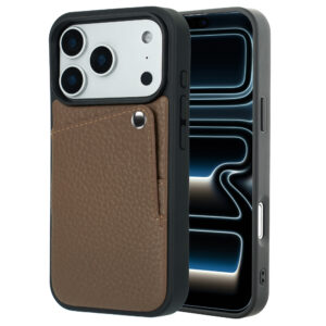 Selencia Riva nugarėlė su kortelių dėklu, skirta iPhone 17 Pro Max – Mocha Brown