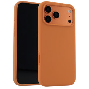 Accezz skysto silikono dėklas su MagSafe, skirtas iPhone 17 Pro Max – oranžinis