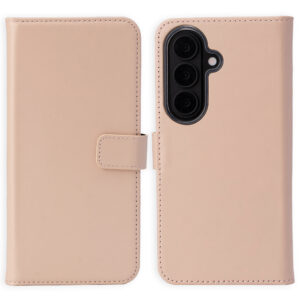 Selencia natūralios odos atverčiamas dėklas, skirtas Samsung Galaxy S26 Plus – Dusty Pink