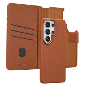 Accezz 2-in-1 odinis atverčiamas dėklas su MagSafe, skirtas Samsung Galaxy S26 Ultra – Sienna Brown