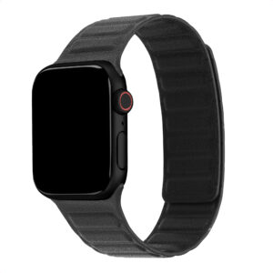 Accezz magnetinė natūralios odos apyrankė, skirta Watch | 38/40/41/42 mm – Juoda
