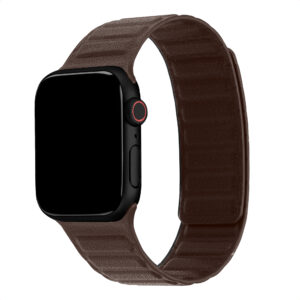 Accezz magnetinė natūralios odos apyrankė, skirta Watch | 44/45/46/49 mm - šokolado ruda