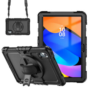 Accezz tvirtas galinis dangtelis su peties dirželiu, skirtas Lenovo Idea Tab – juodas