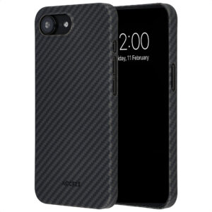 Accezz MagSafe Kevlar® dėklas, skirtas iPhone 17e / 16e – juodas
