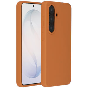 Accezz skysto silikono dėklas su MagSafe, skirtas Samsung Galaxy S26 – oranžinis