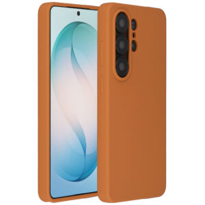 Accezz skysto silikono dėklas su MagSafe, skirtas Samsung Galaxy S26 Ultra – oranžinis