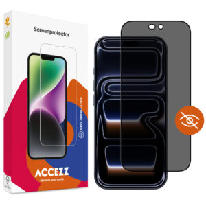 Accezz privatumą saugantis grūdinto stiklo ekrano apsauginis stiklas, skirtas iPhone 18 Pro