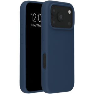 Accezz skysto silikono dėklas su MagSafe, skirtas iPhone 18 Pro / 17 Pro – tamsiai mėlynas