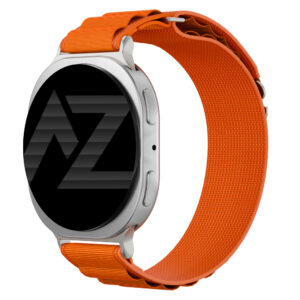 Accezz nailoninė „Alpine“ apyrankė, skirta Samsung Galaxy Watch 9 (40/44mm) / Watch 8 (40/44mm) / Classic (46mm) – oranžinė