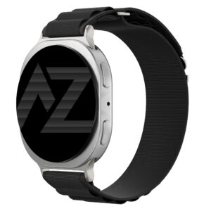 Accezz nailoninė „Alpine“ apyrankė, skirta Samsung Galaxy Watch 9 (40/44mm) / Watch 8 (40/44mm) / Classic (46mm) – juoda