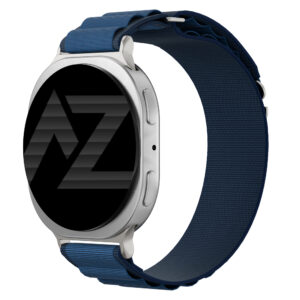 Accezz nailoninė Alpine apyrankė, skirta Samsung Galaxy Watch 9 (40/44mm) / Watch 8 (40/44mm) / Classic (46mm) - tamsiai mėlyna
