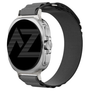 Accezz nailoninė Alpine apyrankė, skirta Samsung Galaxy Watch Ultra 2 (2026) / Ultra (2024/2025) – tamsiai pilka