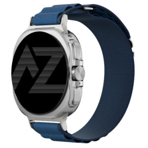 Accezz nailoninė Alpine apyrankė, skirta Samsung Galaxy Watch Ultra 2 (2026) / Ultra (2024/2025) – tamsiai mėlyna