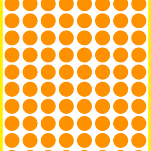 Lipdukai AVERY, apvalūs, Ø8mm, 416vnt, oranžinė - Image 2