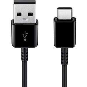Samsung originalus USB-C į USB-A laidas gamyklinėje pakuotėje – 1,5 metro – 18 vatų – juodas