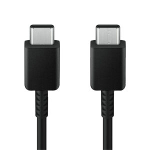 Originalus Samsung USB-C į USB-C laidas gamyklinėje pakuotėje – 1.8 metro – 45 vatų – Juodas
