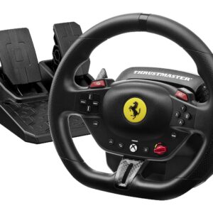 Thrustmaster T98 Ferrari 296 GTS Juoda USB Vairas + pedalai Analoginis / skaitmeninis PC, Xbox One, Xbox Series S, Xbox Series X, Xbox One X, Xbox One S