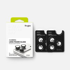 FOTOAPARATO APSAUGA RINGKE CAMERA FRAME PROTECTOR 2-PACK iPhone 18 Pro / Pro Max JUODA - Image 8