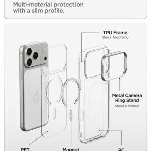 Spigen Ultra Hybrid OPTIK S MagSafe iPhone 17 Pro Max / 18 Pro Max SKAIDRUS/SIDABRINIS - Image 7