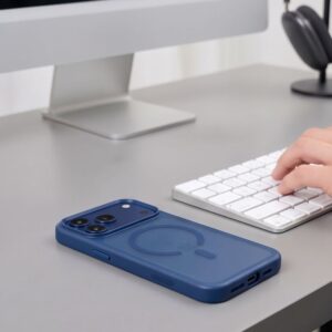 Tech-Protect MagMat MagSafe CC iPhone 17 Pro Max / 18 Pro Max MATINIS TAMSIAI MĖLYNAS - Image 8