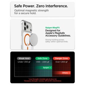 Spigen ULTRA HYBRID MagSafe iPhone 17 Pro Max / 18 Pro Max SKAIDRUS/ORANŽINIS - Image 8