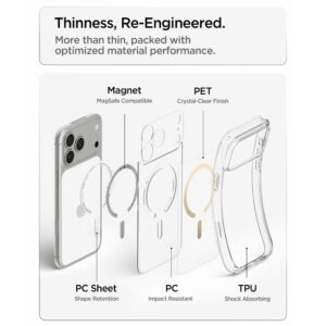 Spigen ULTRA HYBRID MagSafe iPhone 17 Pro / 18 Pro SKAIDRUS/AUKSINIS - Image 8