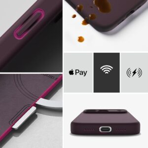 RINGKE SILIKONINIS MAGNETINIS MAGSAFE DĖKLAS iPhone 17 PRO MAX / 18 PRO MAX BURGUNDO SPALVOS - Image 8