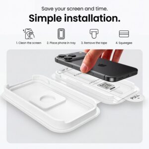 GRŪDINTAS STIKLAS Tech-Protect ONETOUCH SET+ 2-PACK iPhone 17 PRO / 18 PRO CLEAR - Image 8