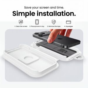 PRIVATUMĄ UŽTIKRINANTIS STIKLAS Tech-Protect ONETOUCH SET SPY+ 2-PACK iPhone 18 PRO MAX PRIVACY - Image 8